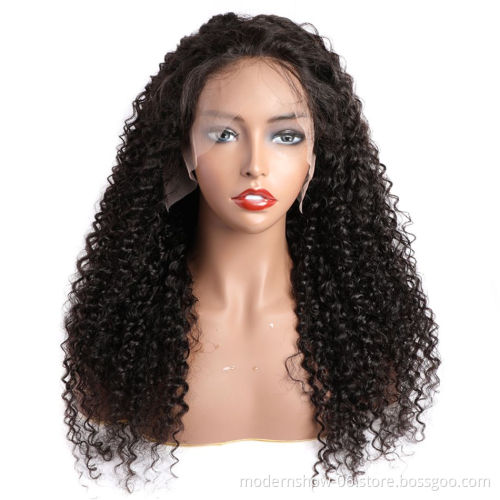 100 Cuticle Aligned Hair Lace Wig,Curly Wave 360 Degree Lace Frontal Wigs Human Hair